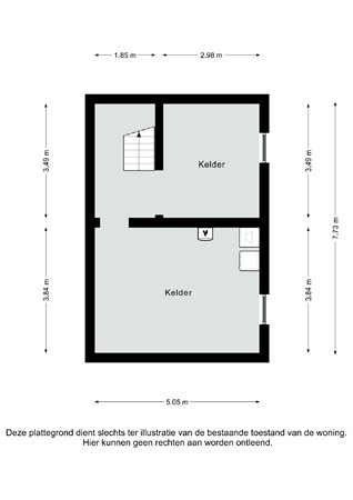 Plattegrond - Maastrichterlaan 193, 6291 ER Vaals - thumbnail_Maastrichterlaan 193 Vaals - Kelder 2D.jpg